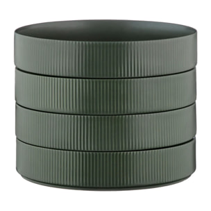 Assiette creuse SCANDI Ø21,5cm - 4 pièces - Olive