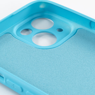 DAM Custodia  Essential in silicone con protezione per fotocamera per iPhone 12 Mini. Interno in morbido velluto. 6,7x1,02x13,43 cm. Colore blu