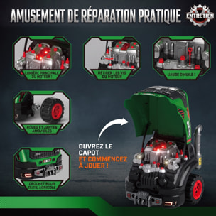 Camion mécano 2 en 1 - jeu d'imitation mécanicien - nombreux accessoires total 60 pièces et effets