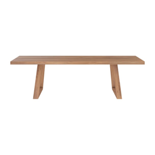 Table rectangulaire 10 personnes en bois de teck recyclé 260 cm - Marie