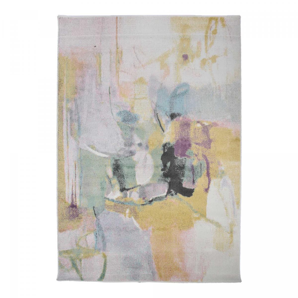 Tapis Ganu, motif abstrait déstructuré