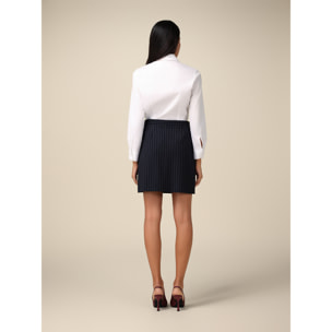 Oltre - Minifalda de rayas diplomáticas - AZUL MARINO