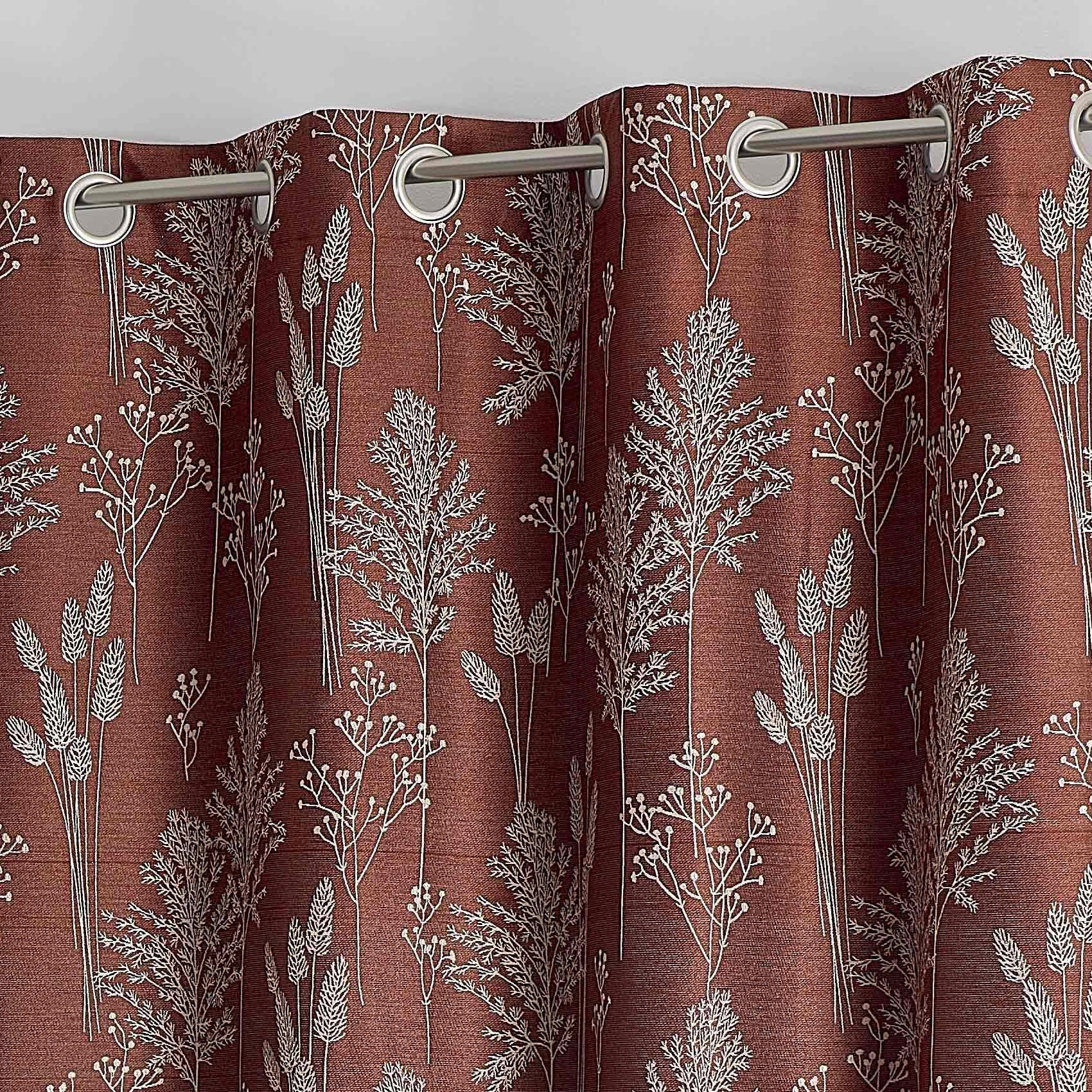 Rideau jacquard esprit nature - Tabac