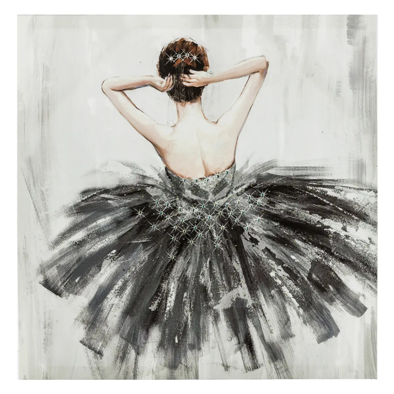 Toile imprimée "Danseuse" 48x48cm