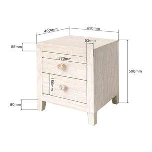 Chevet Travertino 2 tiroirs Kare Design