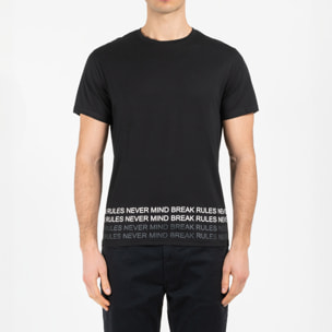 T-shirt jersey cotone organico con stampa narrow fit