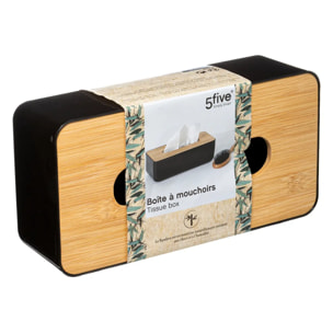 Boîte à mouchoirs "Naturéo" noir