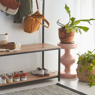 Table d'appoint. bout de canapé. table de chevet en métal. rose. Hawa Ø29.5 x H 48.5cm