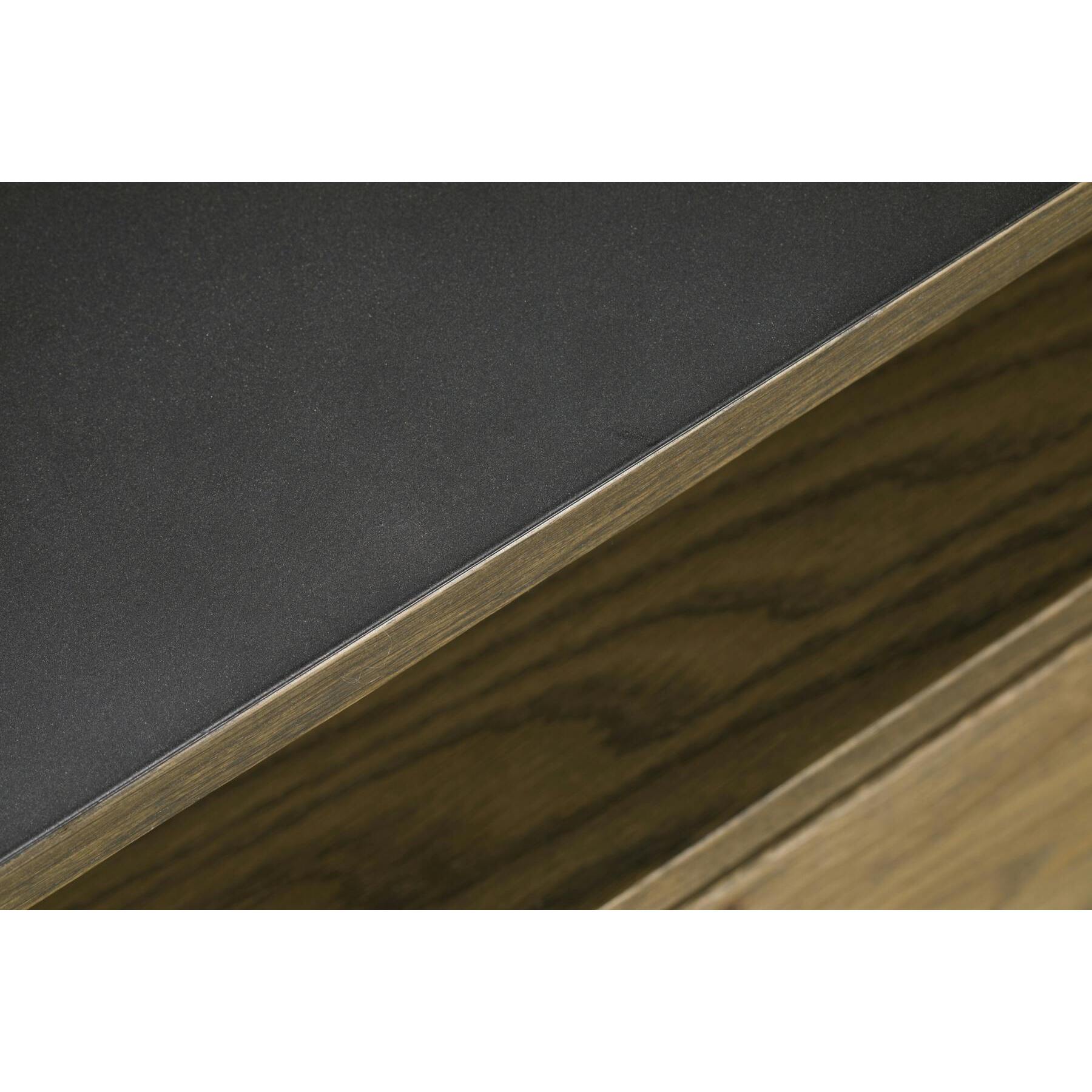 Meuble TV 140 cm chêne encadrement métal HUDSON