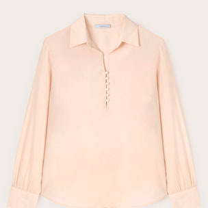 Motivi - Blusa con colletto in raso - Rosa