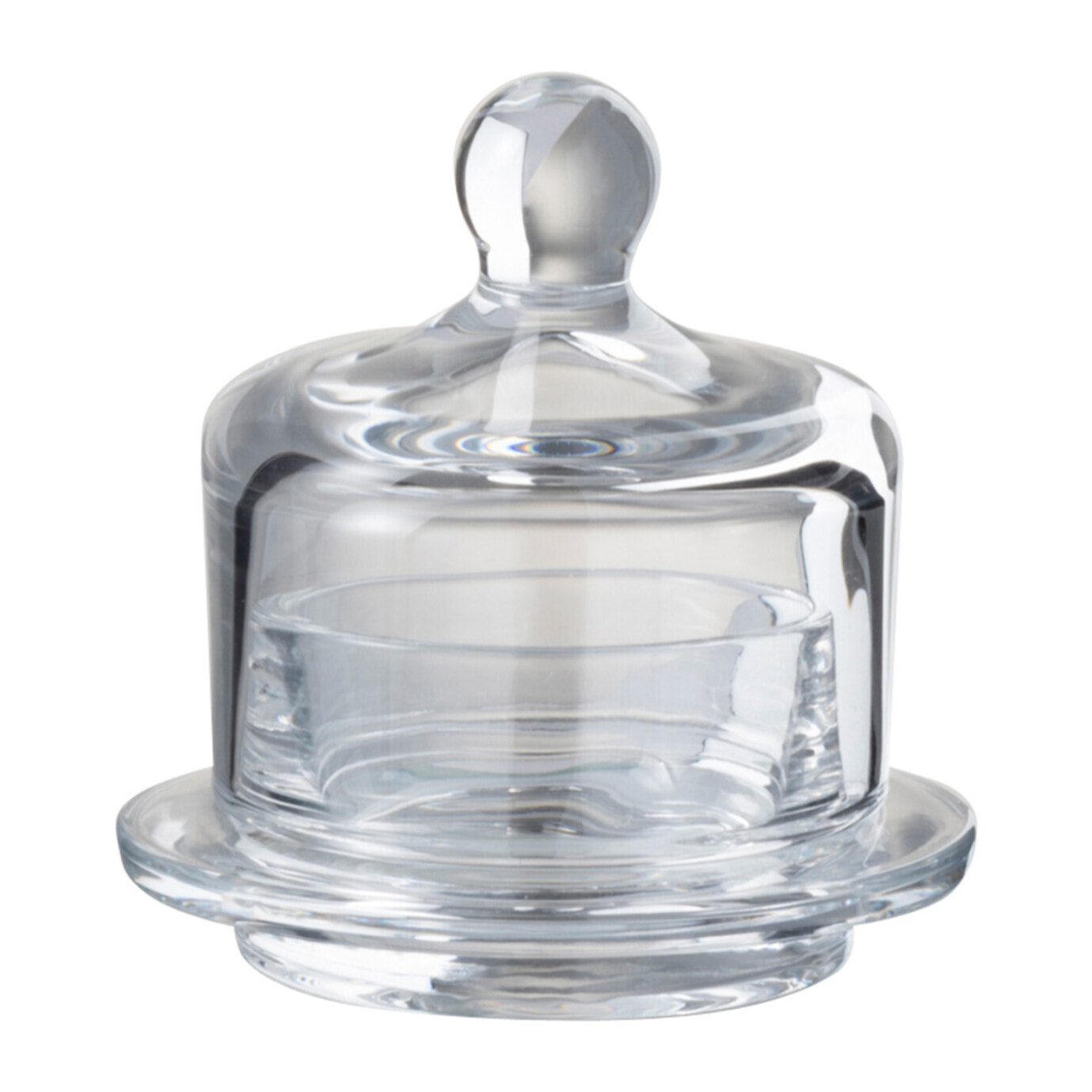 J-Line beurrier Rond - verre - transparent