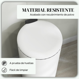 Cubo de Basura para Cocina 30L Papelera de Cocina con Pedal Tapa de Cierre Suave y Cubo Extraíble para Dormitorio Oficina Estudio Salón Crema