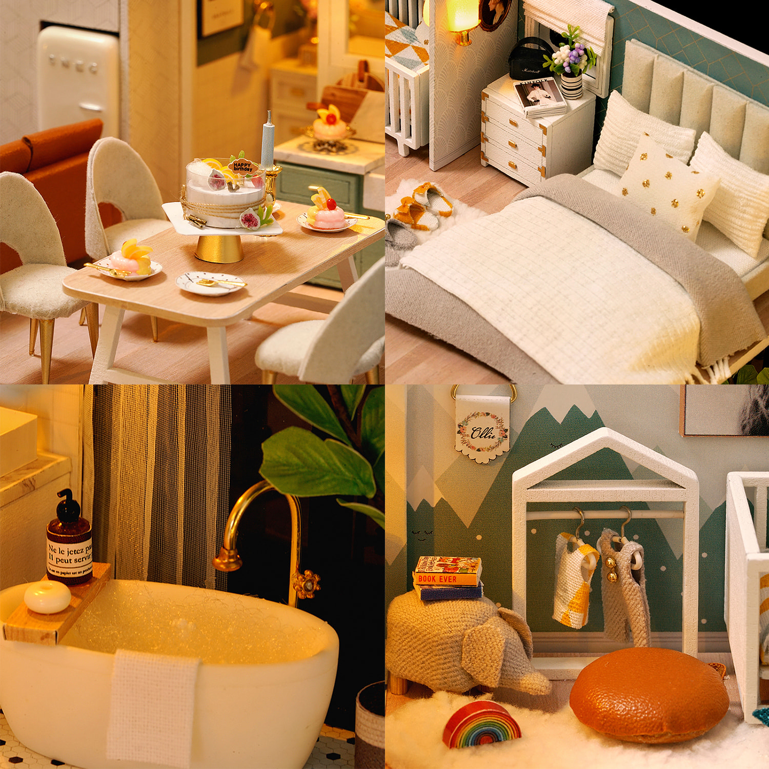 Dúplex Confortable. Maqueta 3D realista con gran detalle y luces led.