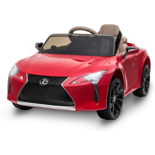 Voiture électrique enfants 12 V - V. max. 3 Km/h effets sonores + lumineux télécommande Lexus LC500 rouge