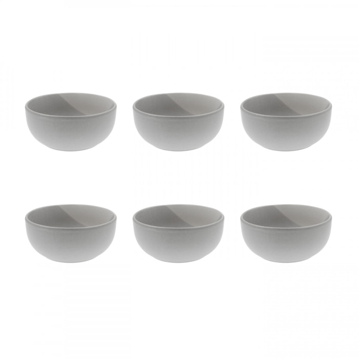 Lot de 6 bols médiums, TERRE DE SIENNE