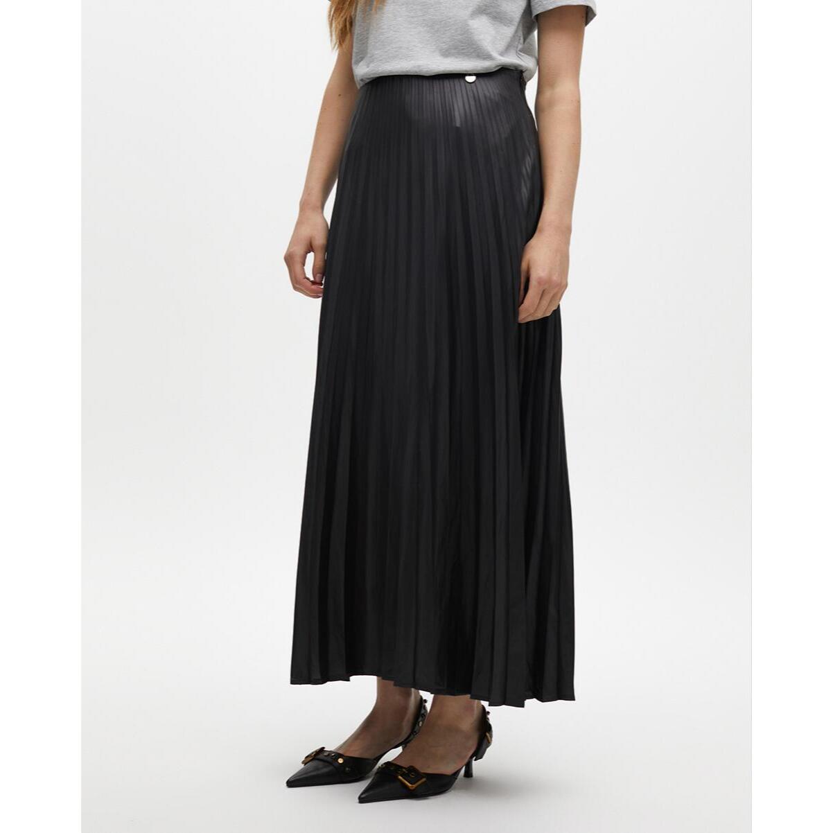 Gonna plissettata effetto cerato