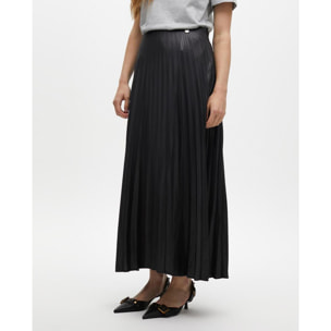 Gonna plissettata effetto cerato