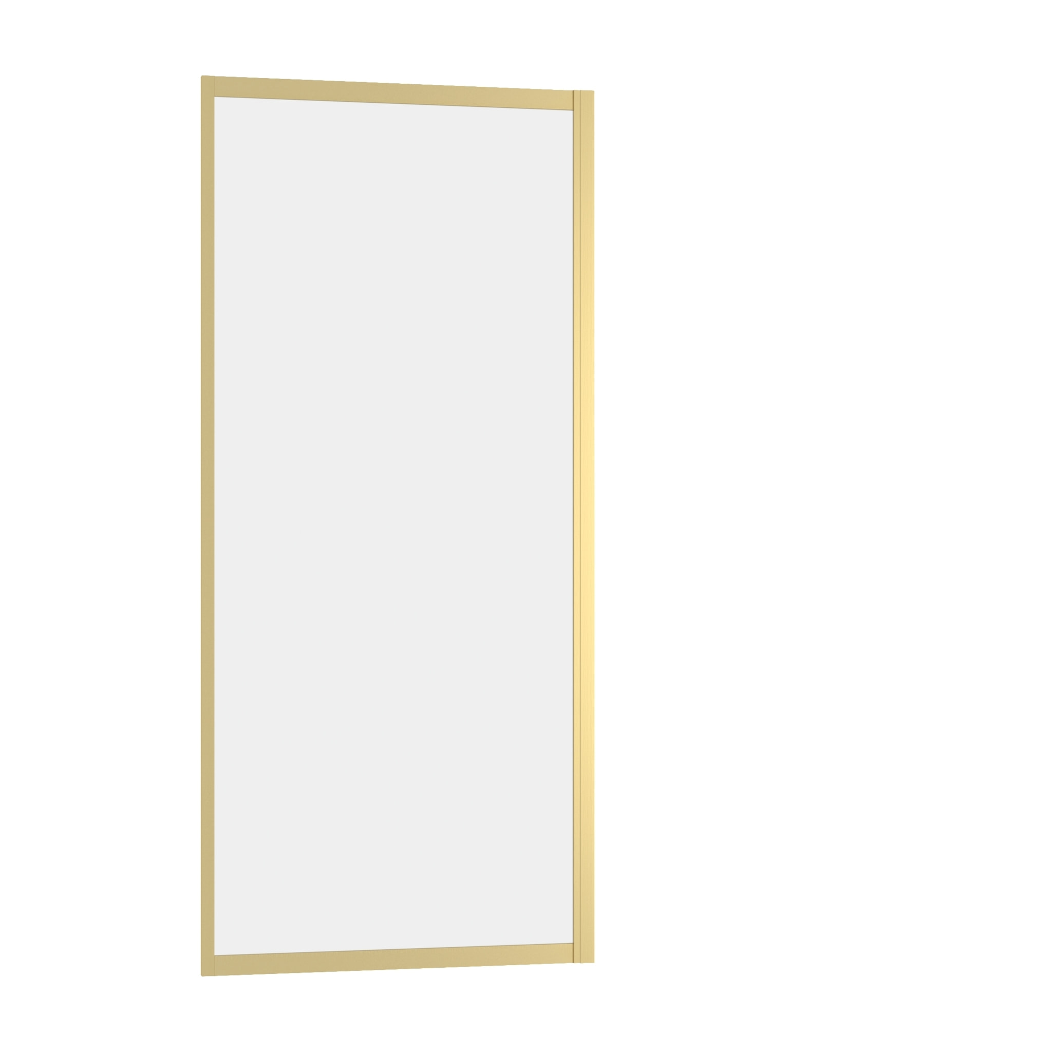 Paroi de retour 80x200cm - Profilés Or Doré Brossé - Verre Trempé 6mm - GOLDY CRUSH
