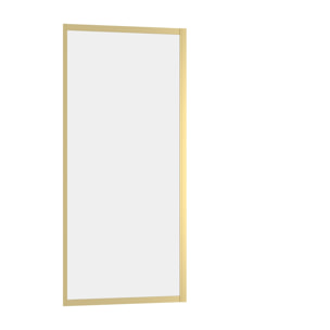 Paroi de retour 80x200cm - Profilés Or Doré Brossé - Verre Trempé 6mm - GOLDY CRUSH