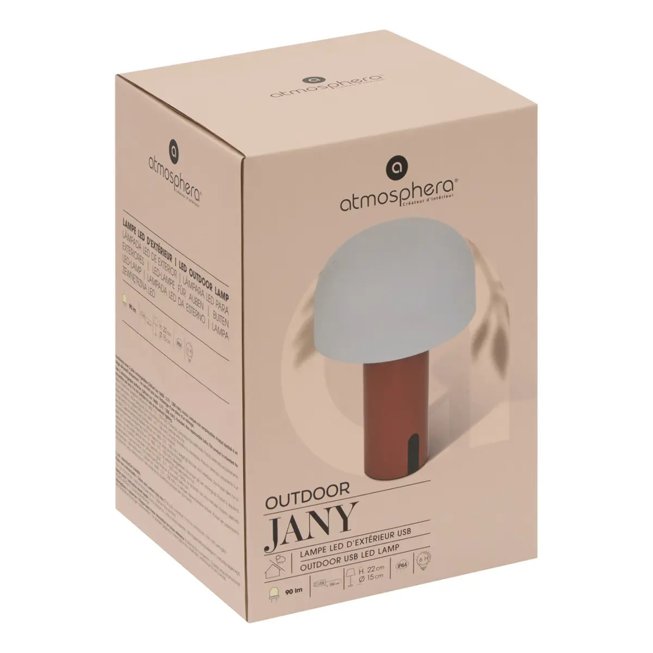 Lampe d'extérieur Jany 22x15cm marron