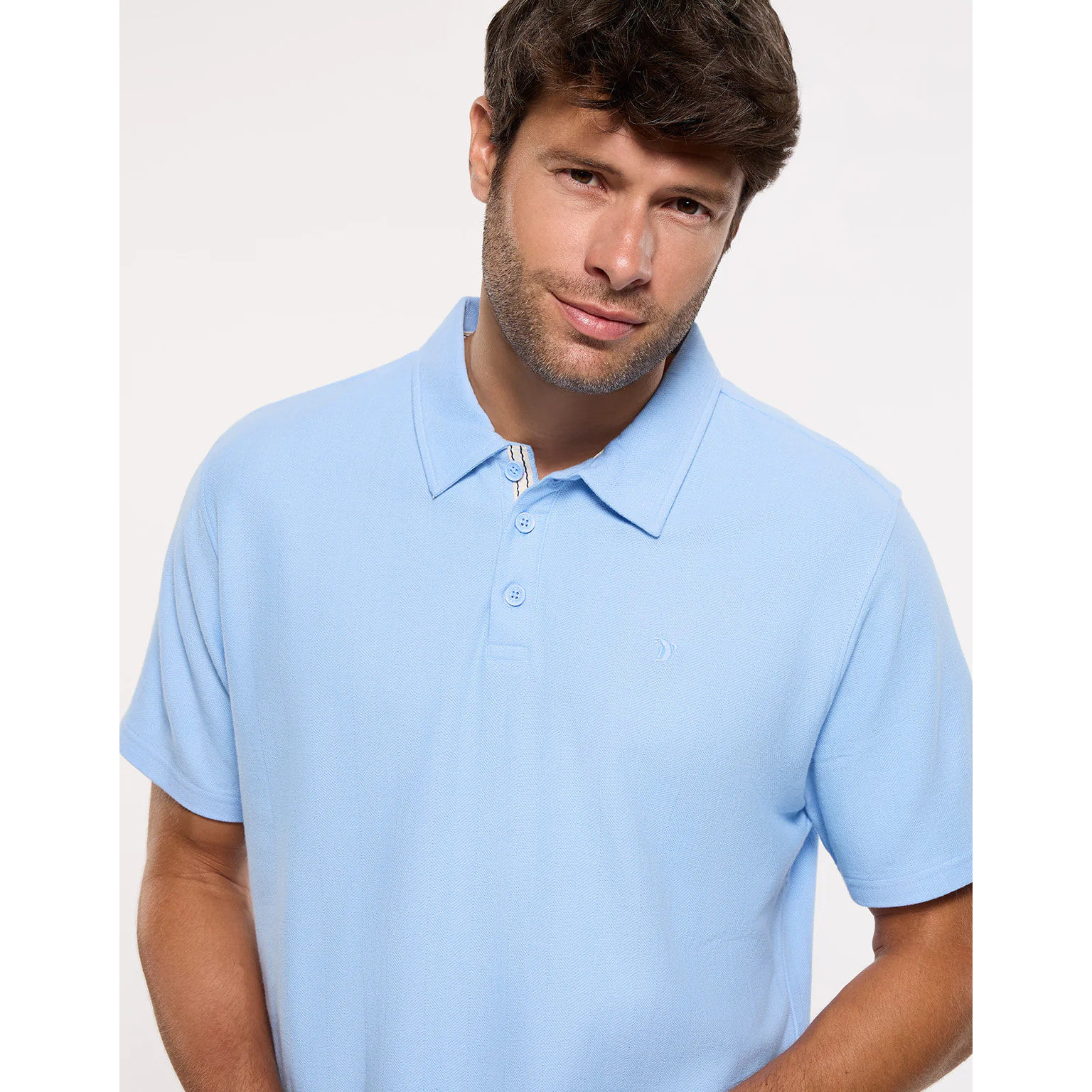 Polo Manga Corta Azul Celeste - Biebu