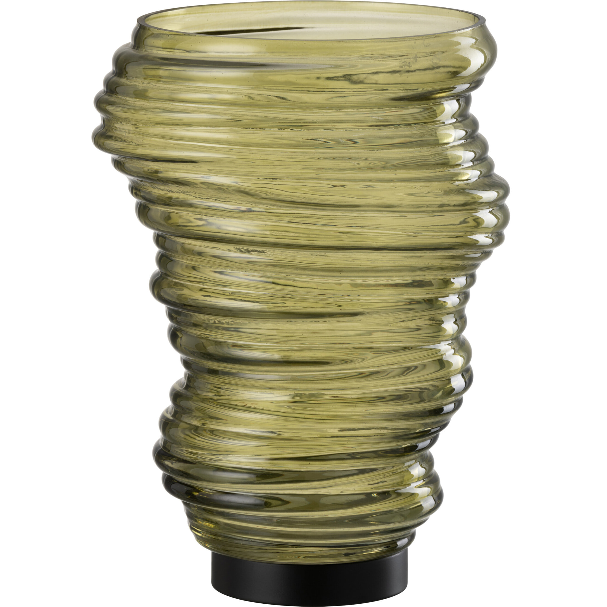 J-Line vase Tornado - verre - vert - large