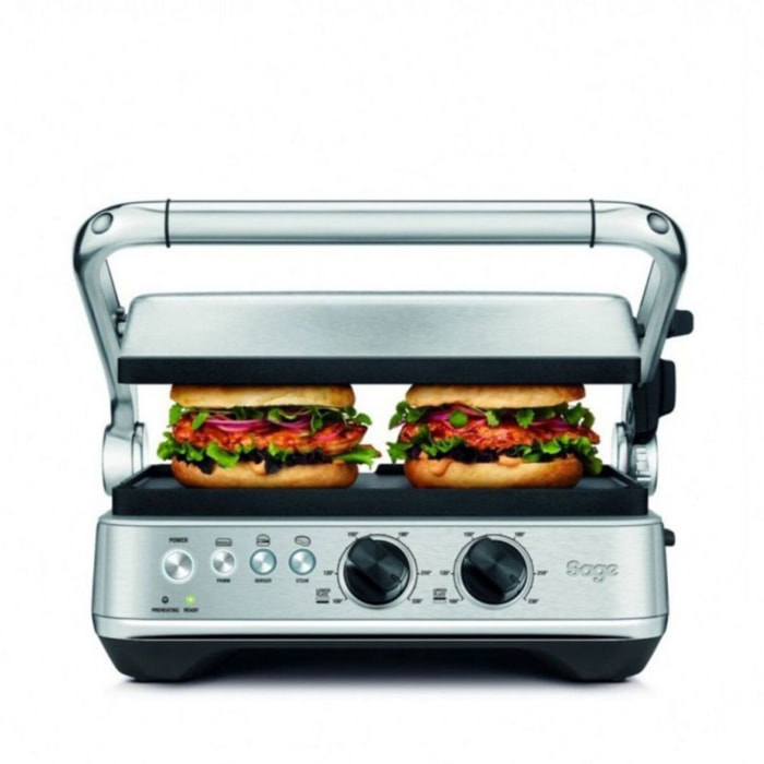 Grille-viande SAGE APPLIANCES SGR700BSS4EEU1 inox 2 zones de cuisson, plaques amovibles, 33x25 cm
