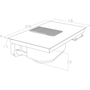 Table induction aspirante ELICA NIKOLATESLA LIBRA BL/F/83 (recyclage)