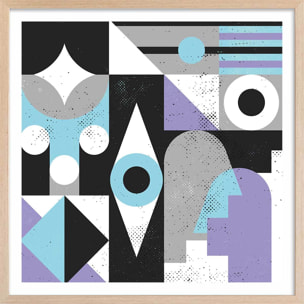 Affiche Oeil conceptuel Affiche + cadre en bois - Chêne