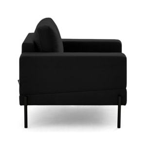 Isaure - fauteuil en velours - Noir