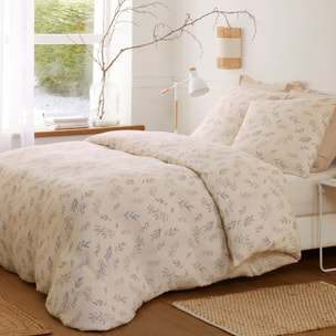 Parure housse de couette imprimé 100% gaze de coton - liveo
