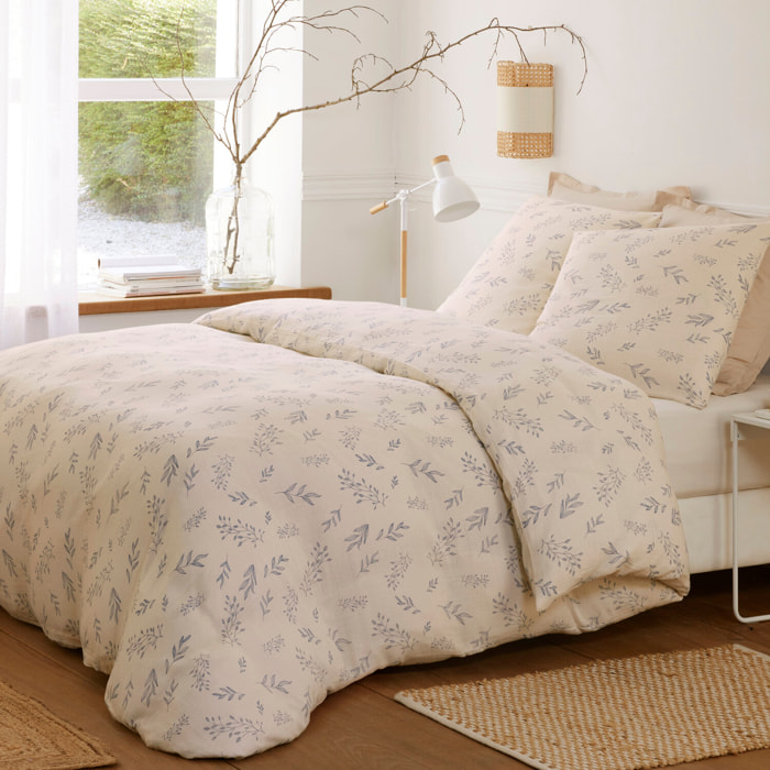 Parure housse de couette imprimé 100% gaze de coton - liveo