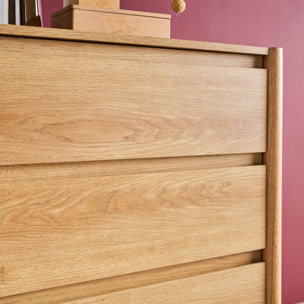 Commode décor bois 4 tiroirs naturel 80cm - 80 x 40 x 98 cm - Harmony