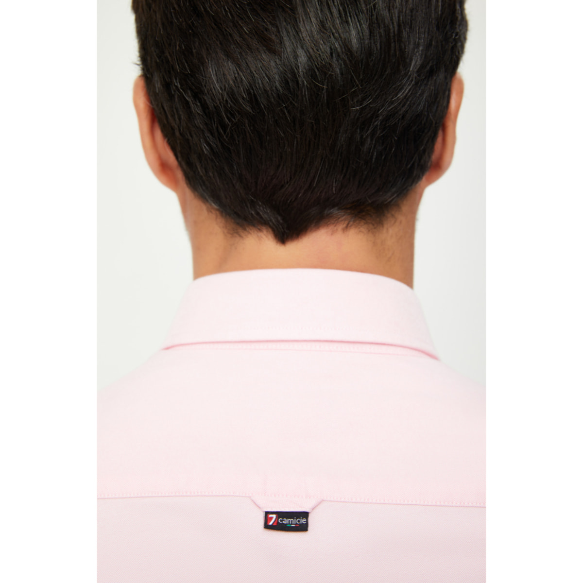 Camicia Uomo 1 Bottone Button Down Slim Oxford Lavato Unito Rosa