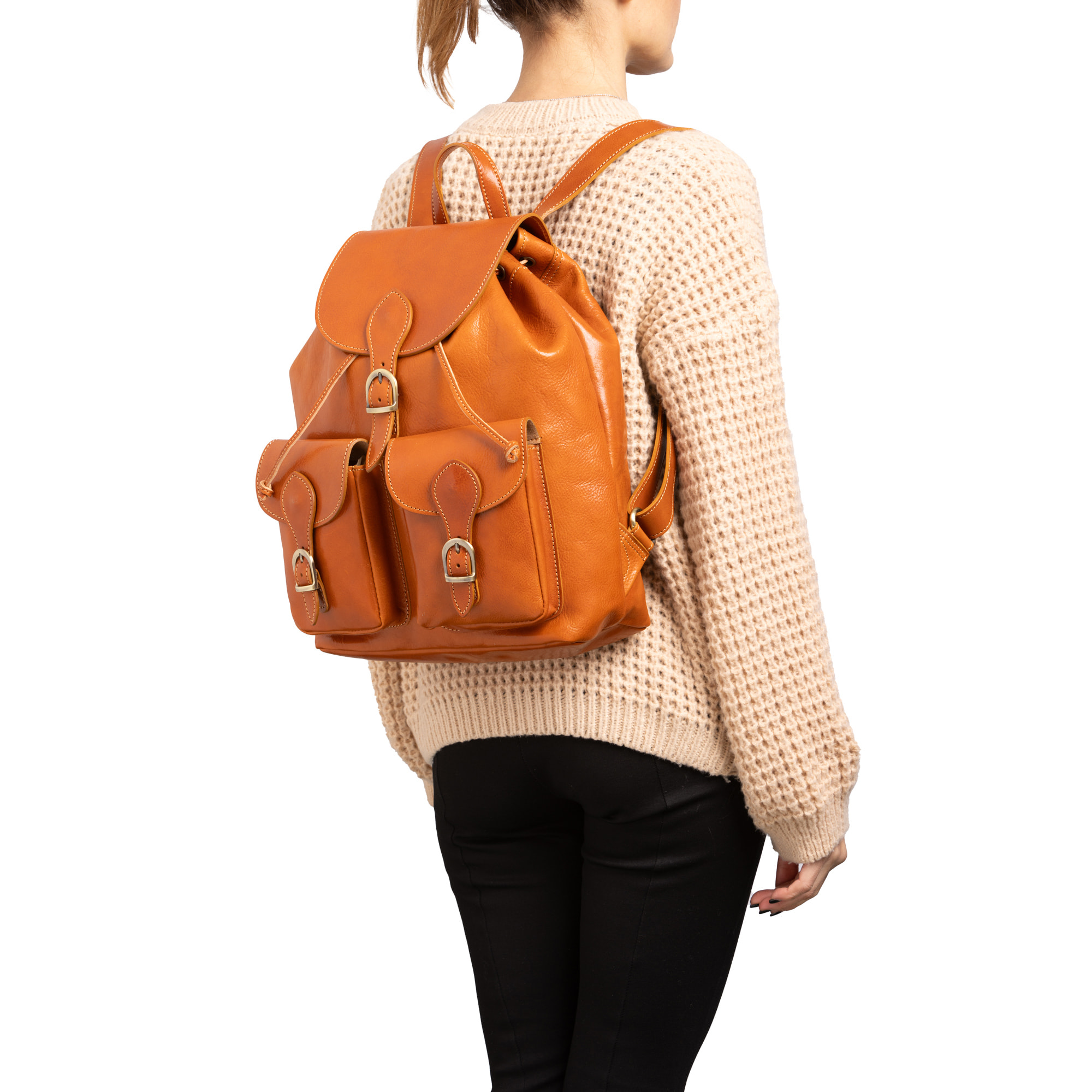 Borsa a spalla  da donna In Vera pelle Made in Italy 37x30x13 cm