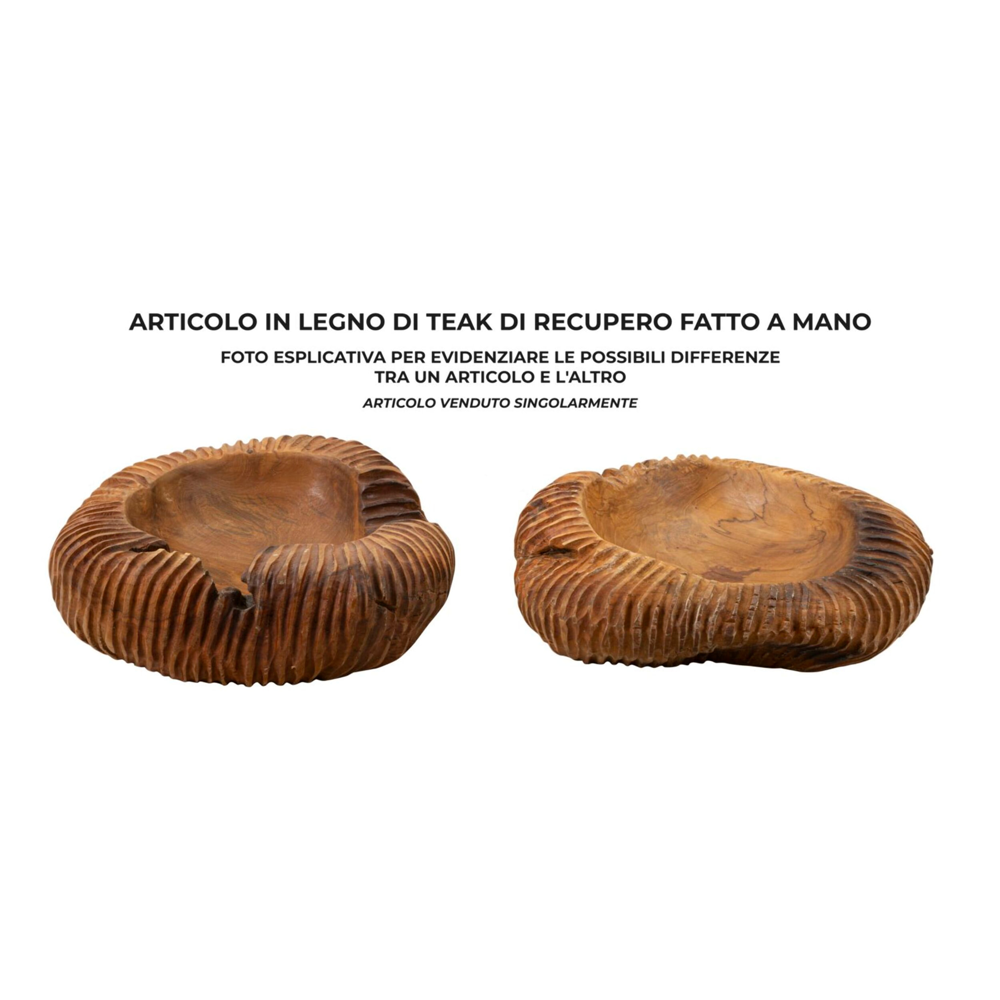 S/TASCHE GARIT IN TEAK RIC. CM 37X40X16 (PEZZI UNICI - NON RIP. IN SERIE)