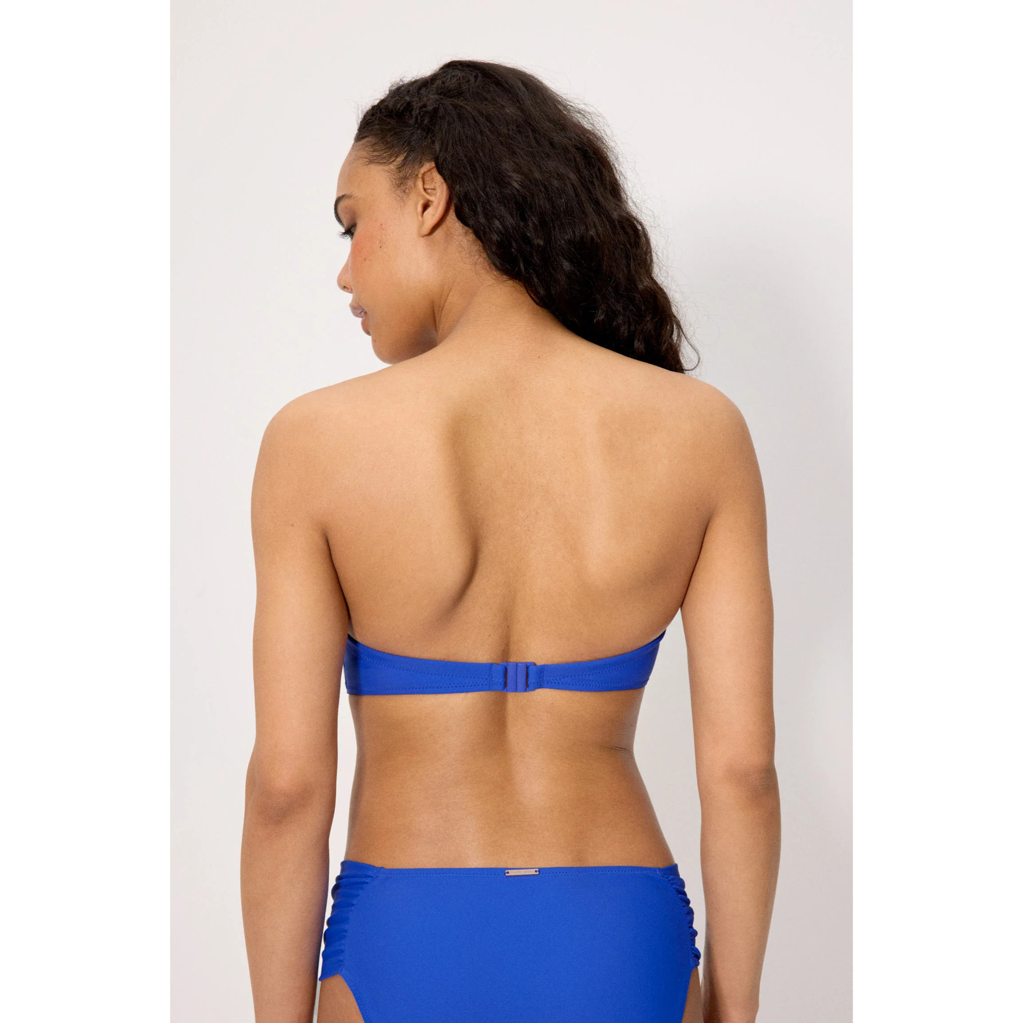 Top bikini bandeau Blu