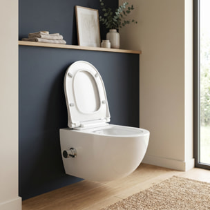Infinitio WC sans bride avec fonction bidet + Abattant softclose (SATINF011RREXPBFC)