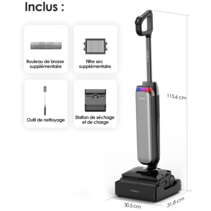 Aspirateur laveur TINECO Floor One S9 Artist Steam Pro avec fonction vapeur