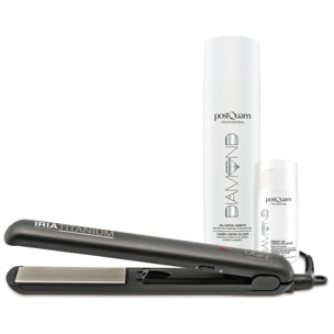 Kit Capillaire Anti-Âge Diamond Avec Fer Professionnel Iria Titanium En Cadeau