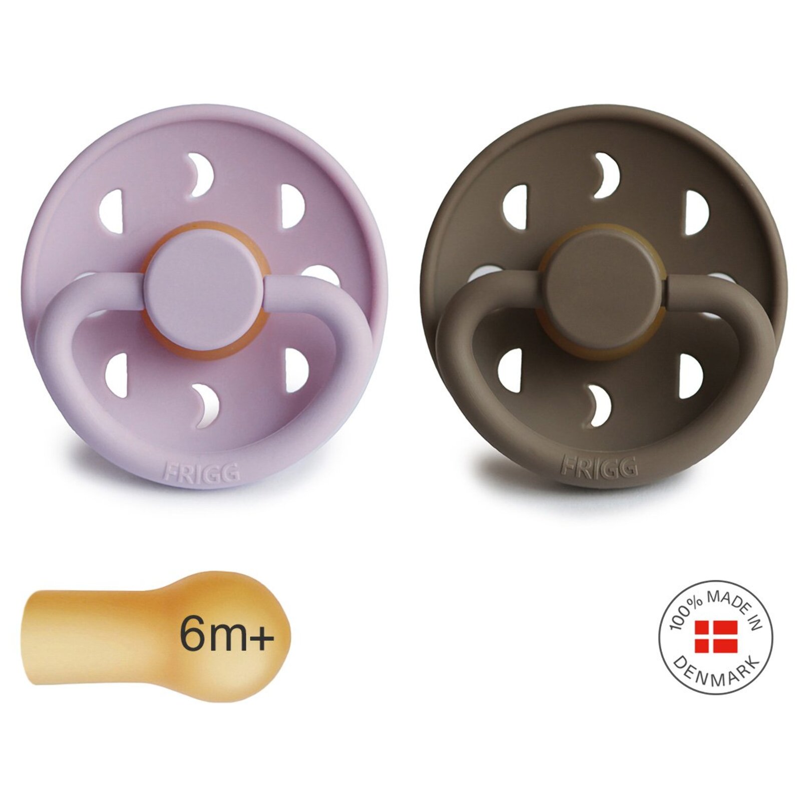 Frigg Pack 2 Chupetes Block Latex Moon Phase