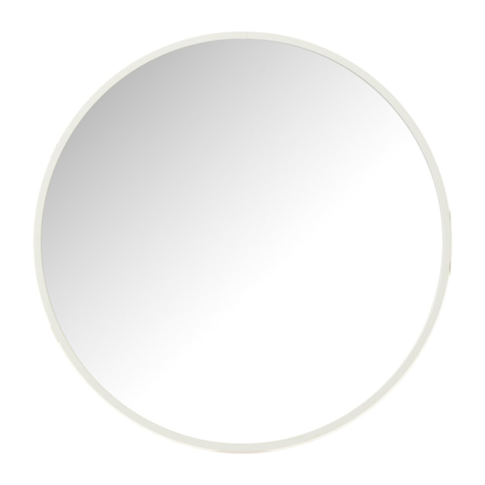 J-Line miroir Rond - verre/métal - blanc - small