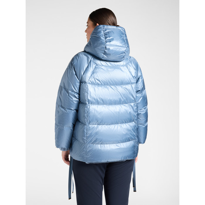 Elena Mirò - Plumífero acolchado de nylon con capucha - Light - blue