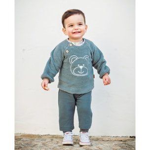 Sudadera cerrada de bebé azul Cocote & Charanga