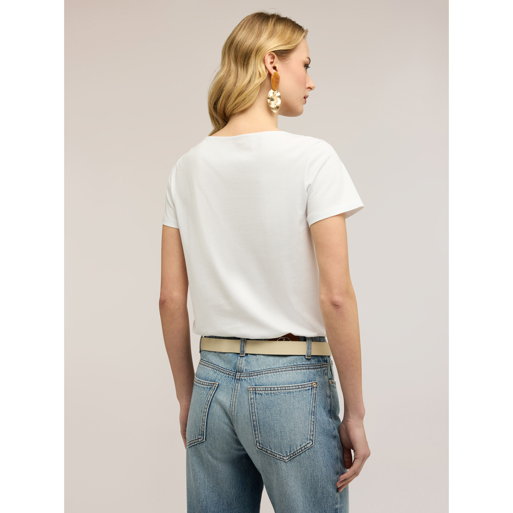 Motivi - Camiseta con motivos cut-out - Blanco