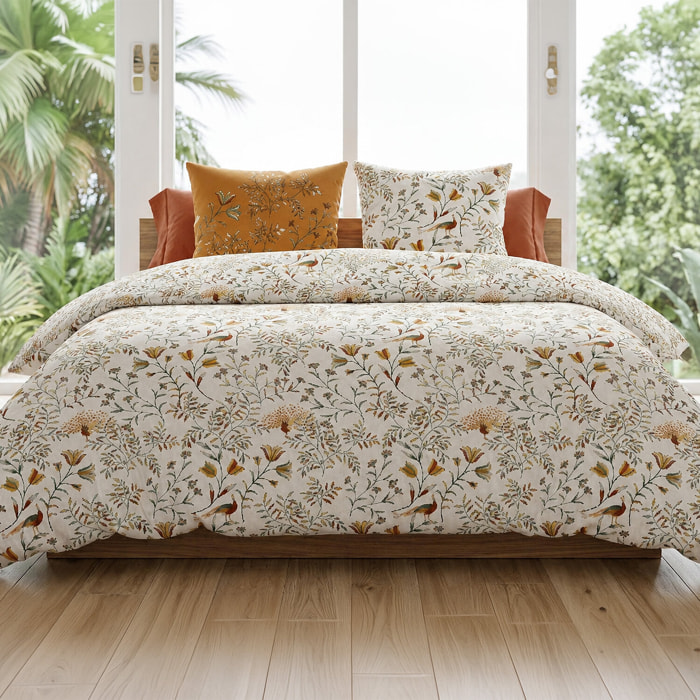Parure housse de couette imprimé 100% coton - demil