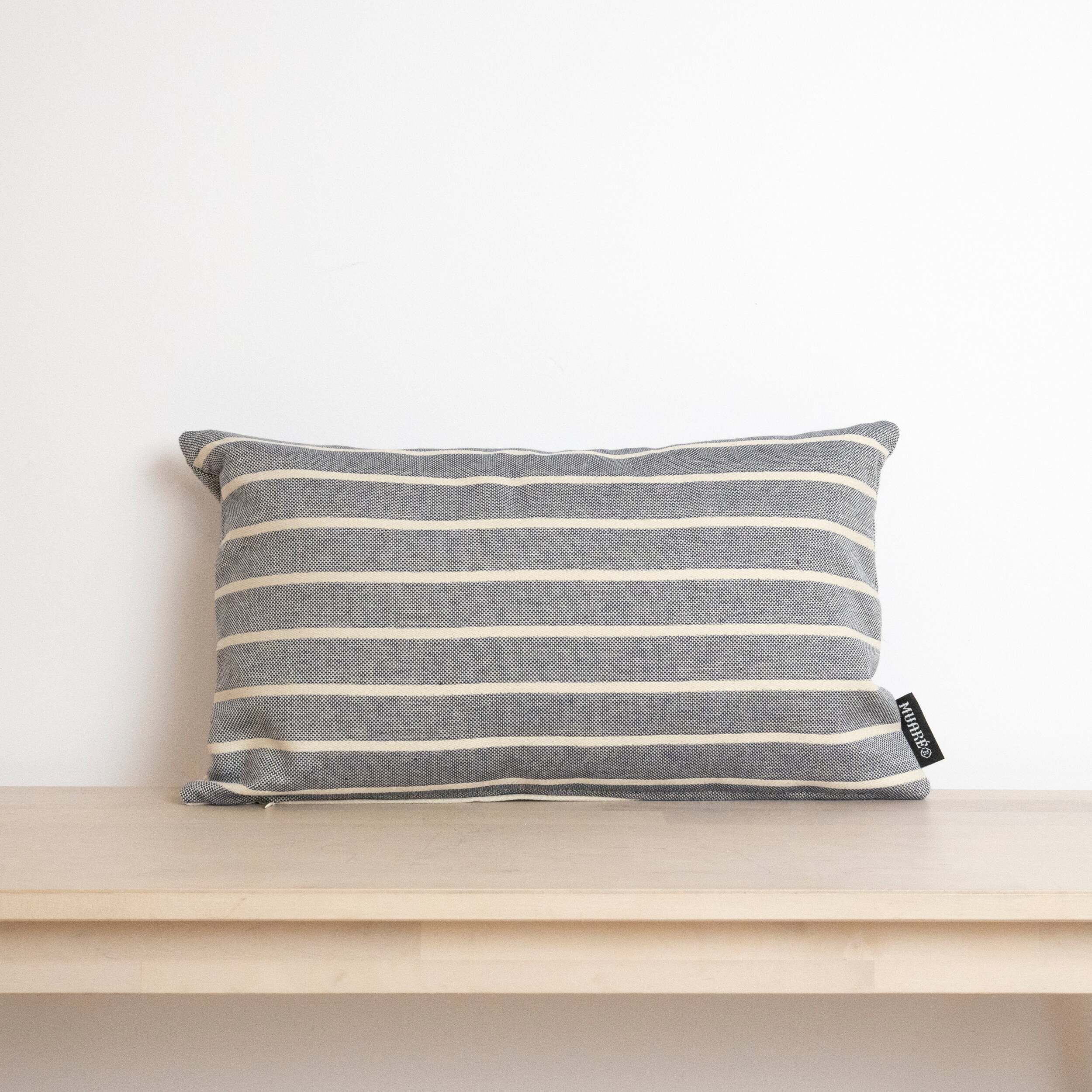 Housse de coussin jacquard 30x50 cm Rayure Bleu FC