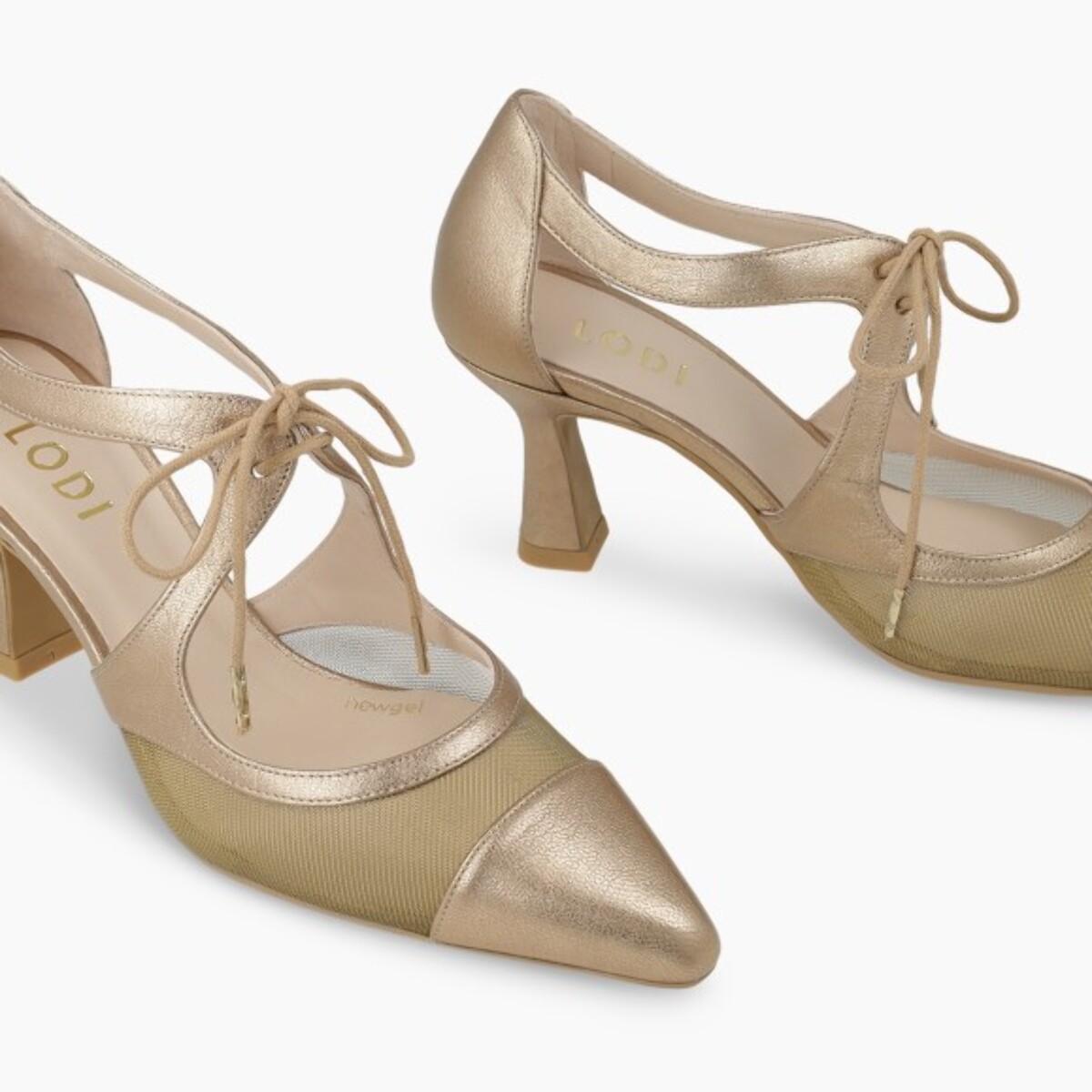 ZAPATOS DE SALÓN DORADOS GLEB