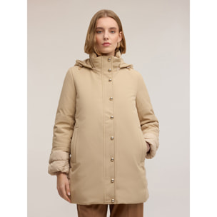 Motivi - Piumino con cappuccio removibile - Beige