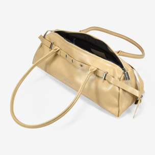 Bolso de hombro burdeos con cremallera